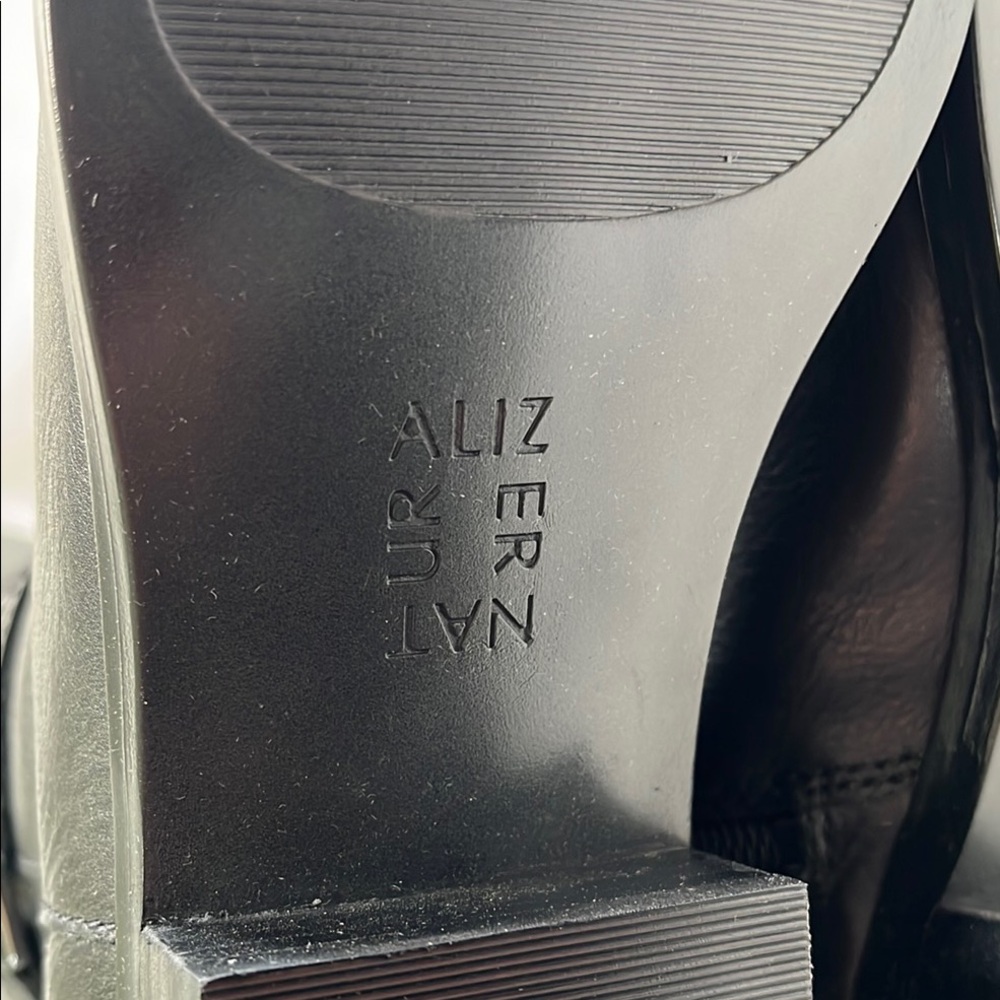 Naturalizer Black Leather Heeled Boots - Picture 8 of 9